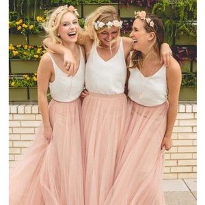 NEVER WORN VNeck Sleeveless Tulle Bridesmaid Dress